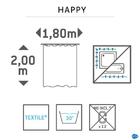 Cortina de Box 180x200cm Happy Azul Tiffany Sensea