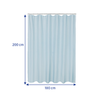 Cortina de Box Poliéster Azul 200x180cm Acqua Sensea
