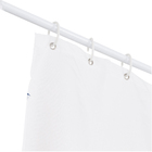 Cortina de Box Poliéster Branca e Azul 1,80x1,98m Bella Casa