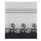 Cortina de Box Poliéster Branca e Azul 1,80x1,98m Bella Casa