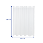 Cortina de Box Poliéster Branco 200x180cm Neo Sensea