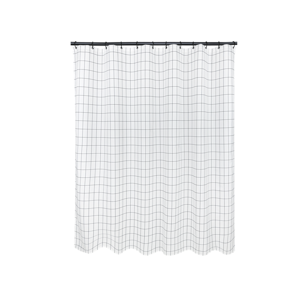 Cortina de Box Poliéster Branco 200x180cm Tiles Sensea