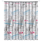 Cortina de Box Poliéster Colorida 1,80x1,98m Bella Casa