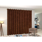Cortina De Cetim Amassado 3m X 2,50m Tabaco Ideal Para Varão