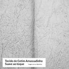 Cortina De Cetim Amassado 5m X 2,70m Pérola Ideal Para Varão