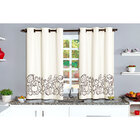 Cortina De Cozinha 2,20m X 1,30m Blackout Palha Para Varão Si