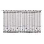 Cortina de Cozinha Poliéster Benta Preto 2,00x1,20m