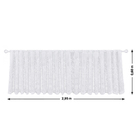 Cortina de Cozinha Capri Poliéster Branca 2,95x0,60m