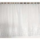 Cortina De Cozinha Em Renda Branca 150 X 90 Cm - 2 Pçs