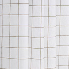 Cortina de Cozinha Hidrorepelente Panamá Grid Branca e Fendi 2,40x1,20m