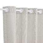 Cortina de Cozinha Hidrorepelente Panamá Strip Fendi e Cinza 2,40x1,21m