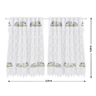 Cortina de Cozinha Mini Lady Poliéster Branca 2,20x1,20m