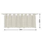 Cortina de Cozinha Natural com Alças Natural 1,30x0,50m