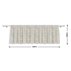 Cortina de Cozinha Natural com Passa Varão Linho 1,40x0,50m