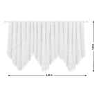 Cortina de Cozinha Roma Poliéster Branca 2,60x1,10m