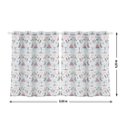 Cortina de Cozinha Sweet Poliéster Azul Claro 2,00x1,20m