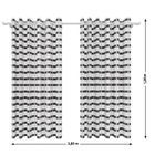 Cortina de Cozinha Xadrez Preto e Branca 2,80x1,20m