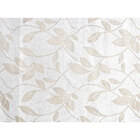 Cortina De Jacquard Folhas 3m X 2,60m Bege Para Varão Simples