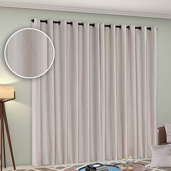Cortina De Linhão Para Quarto Ou Sala 4,00m X 2,80m Castele I