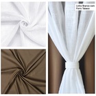 Cortina De Linho Branco Com Forro Tabaco 1,80m X 2,70m