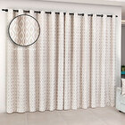 Cortina De Linho Jacquard Nude 4m X 2,60m Ideal Para Varão De