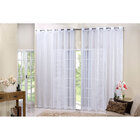 Cortina De Linho Lisa Branca 3m X 2,75m Para Varão De 2 Metros
