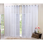 Cortina De Linho Lisa Branca 3m X 2,75m Para Varão De 2 Metros