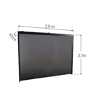 Cortina de Pergolado Clima 3m Cinza Escuro Naterial