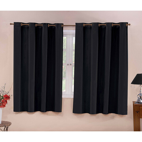 Cortina De Pvc Preta Corta Luz 2,80m X 1,60m Para Varão De 2