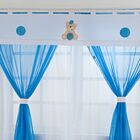 Cortina De Quarto Infantil Ursinho Azul Turquesa Em Voil - Ba