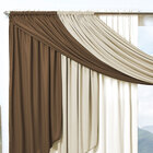 Cortina De Quarto Palha / Marrom Varão Duplo 3m X 2,80m Para