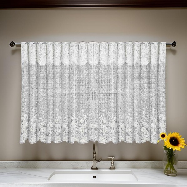 Cortina De Renda - Copa E Cozinha - Tulipinha - Branco - 2 20