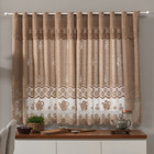 Cortina de Renda Lisa Bule 2,20m x 1,20m x 30cm Marrom