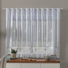 Cortina de Renda Lisa Bule 2,80m x 1,20m x 30cm Branca