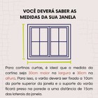 Cortina de Renda para Cozinha Arabesco Lisa 2,80m x 1,20m x 3