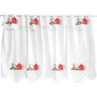 Cortina De Renda Para Cozinha Com Bandô 2,2x1,2m Estampa De C