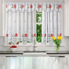 Cortina De Renda Para Cozinha Com Bandô 2,2x1,2m Estampa De C