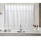 Cortina De Renda Para Cozinha Com Bando 2.00m X1.20cm Café