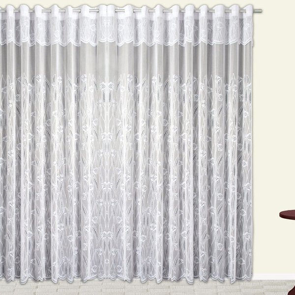 Cortina de Renda - Quarto e Sala - Primavera - Branco - 3,00m