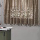 Cortina de Renda Tulipinhas 2,20m x 1,20m x 30cm Marrom