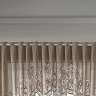 Cortina de Renda Tulipinhas 2,80m x 1,50m x 30cm Marrom