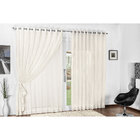 Cortina De Sala / Quarto Com Voal Textura 4m X 2,50m Varão Si