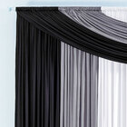 Cortina De Sala Ou Quarto Cinza / Preta Decorativa 4m X 2,8m