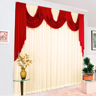 Cortina De Sala Vermelha / Palha Varão Duplo Com Bandô Atlant