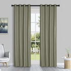 Cortina De Tecido Rustica Veneza Nude 2,60x2,30m Pemogo