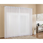 Cortina De Tecido Voil Branca 4,00m X 2,80m Para Varão Com Il