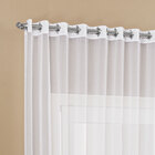 Cortina De Tecido Voil Branca 4,00m X 2,80m Para Varão Com Il