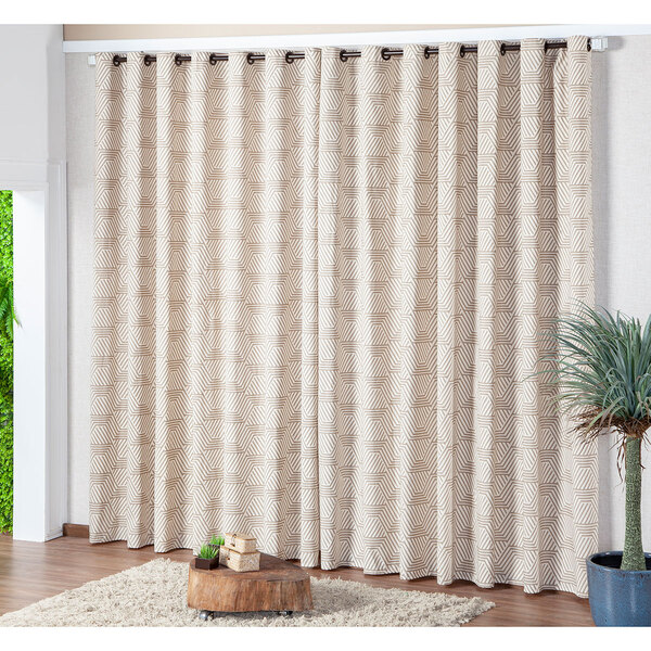 Cortina De Varão 3,00m X 2,70m Tecido Capri - Ideal Para Varã