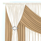 Cortina De Varão Lisa Avelã Franci 4m X 2,8m De Altura Ideal