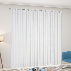 cortina de varao voil branca 3m x 2 50m sala quarto para varao de 2 metros